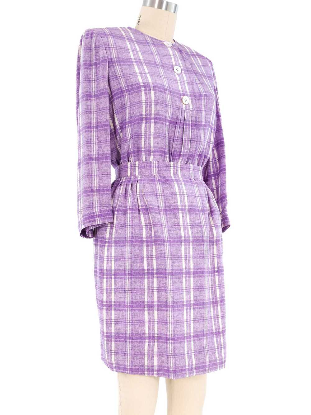 Valentino Lavender Plaid Skirt Ensemble - image 4