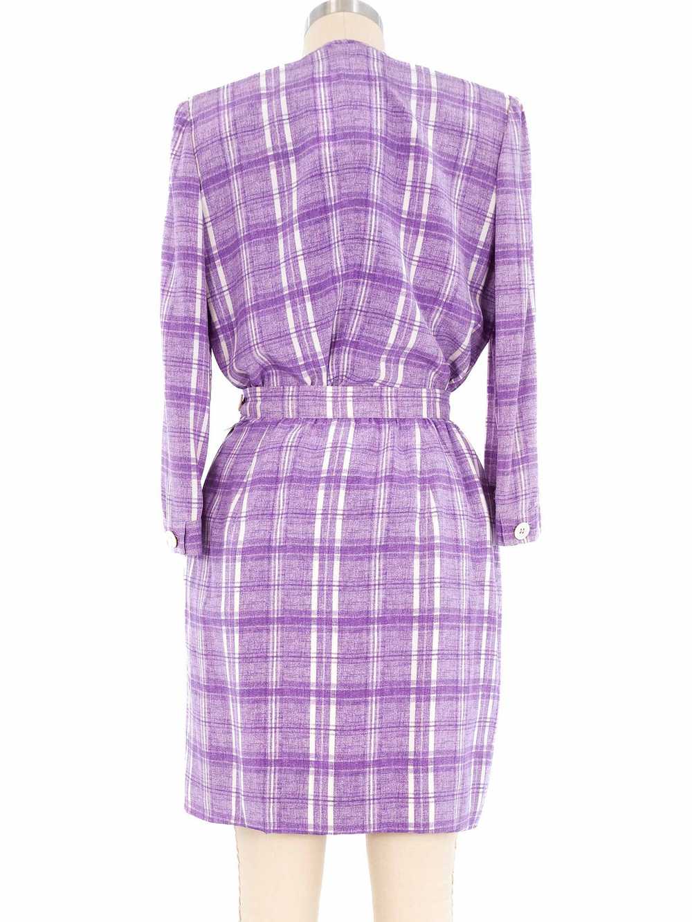 Valentino Lavender Plaid Skirt Ensemble - image 5