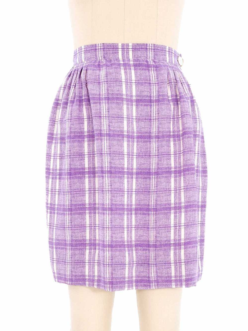 Valentino Lavender Plaid Skirt Ensemble - image 6