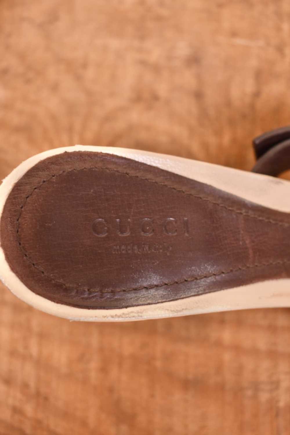 Brown Y2K Slide On Strap Heels By Gucci, 6.5 - image 5