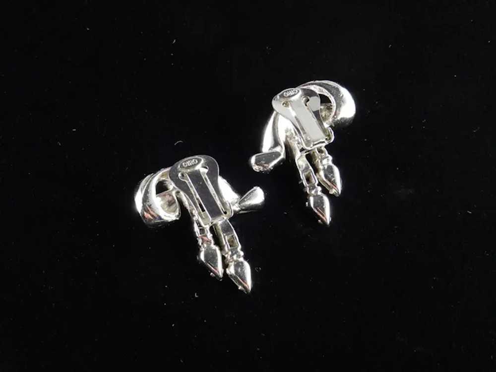 Ciro Retro Deco Art Moderne Rhinestone Earrings R… - image 9