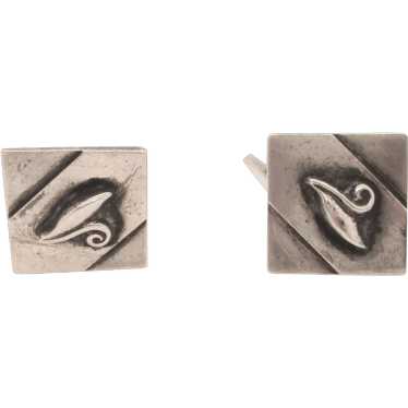 Sterling Silver Cufflinks Danish Modern circa 1950