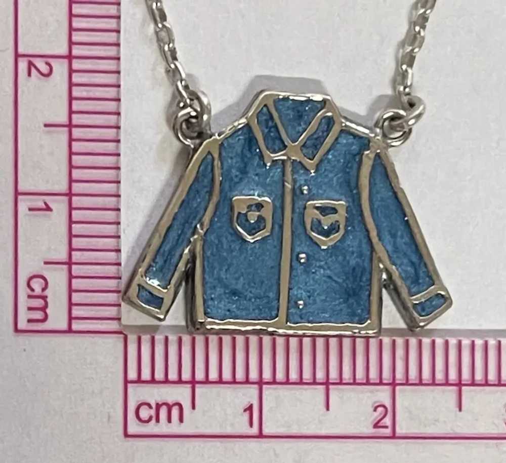 Jacket.925 Silver Enamel Necklace - image 2