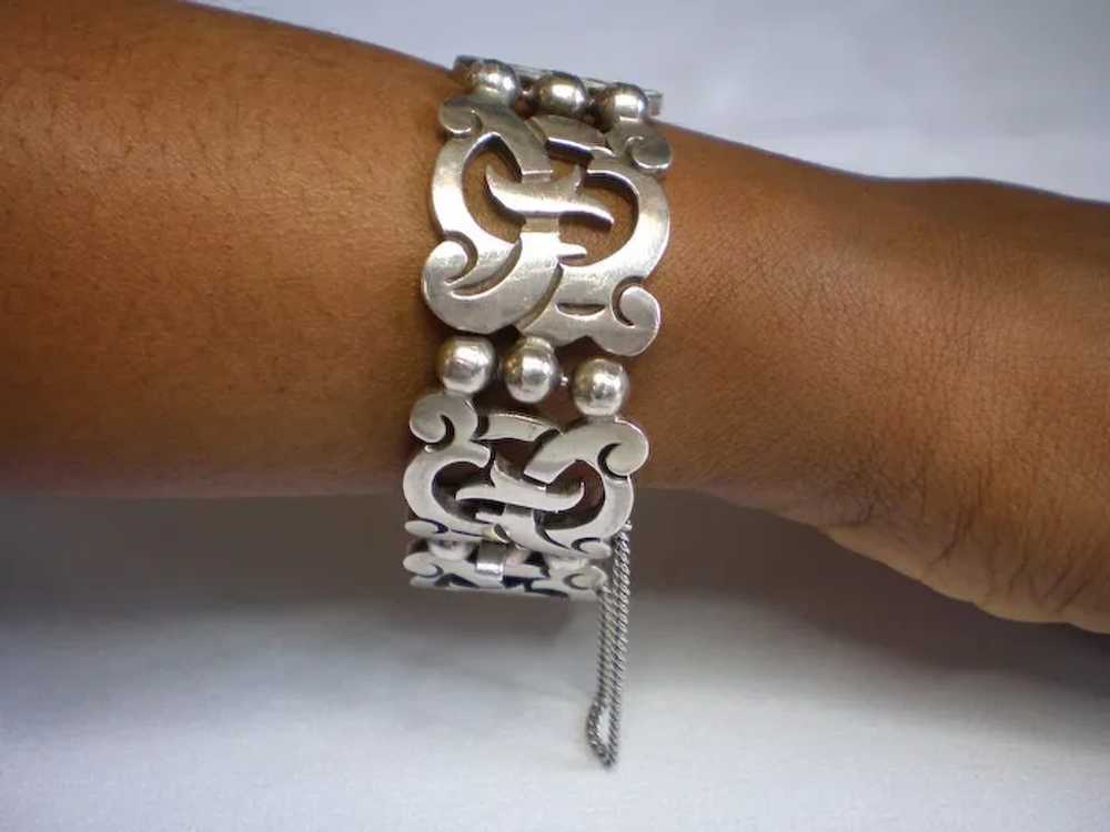 Bracelet; Vintage Signed ROSI Mexican Sterling Wi… - image 2