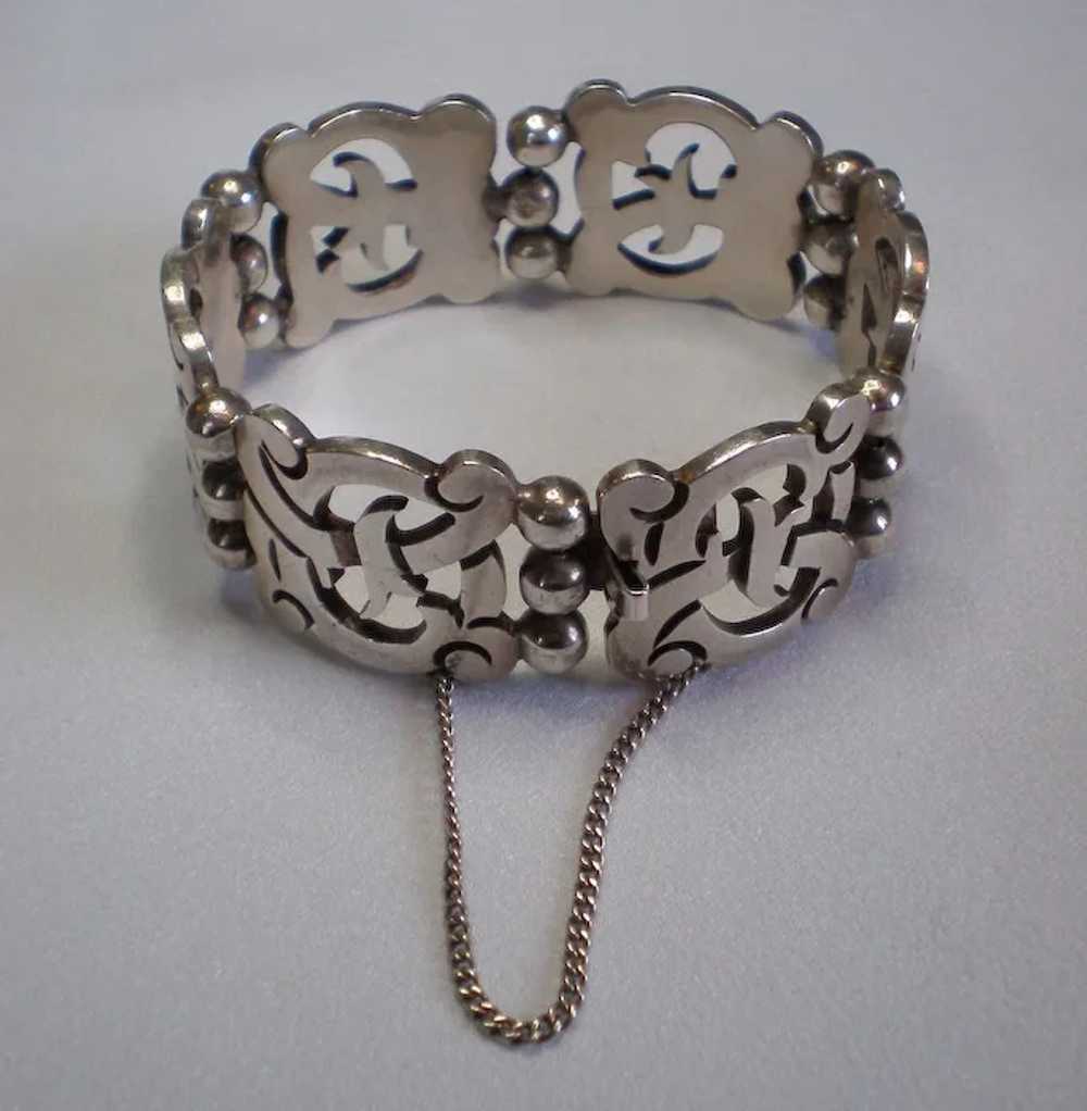Bracelet; Vintage Signed ROSI Mexican Sterling Wi… - image 4