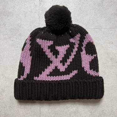LOUIS VUITTON M73469 Bonemai-Monogram-Eclipse hat Knit hat wool Black