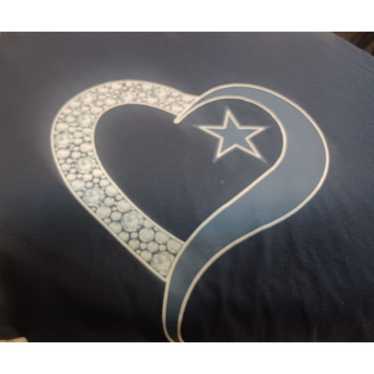 Gildan Gildan 3X Navy Blue T-Shirt with Heart & S… - image 1