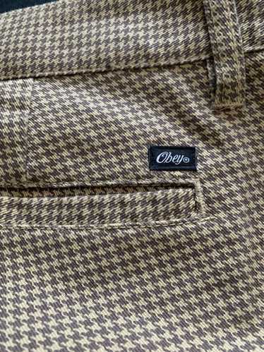 Obey Obey Brown Houndstooth “Straggler” Pants smal