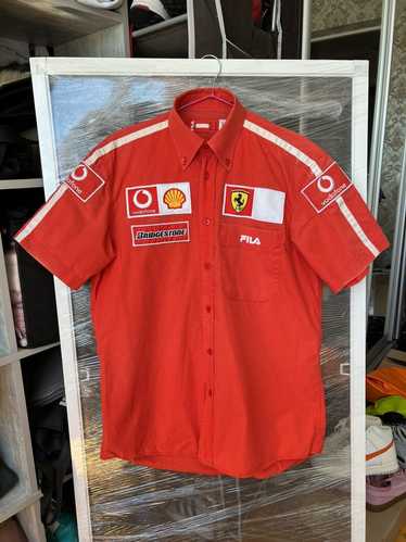 Fila Scuderia Ferrari F1 Official T-Shirt Vodafone Shell Made in Italy Men  sz L