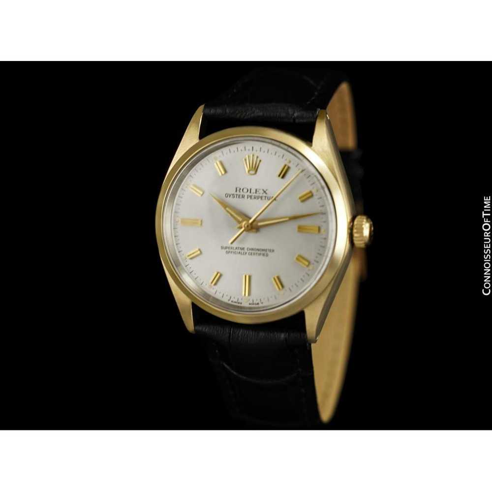 Rolex Oyster Perpetual gold watch - image 5