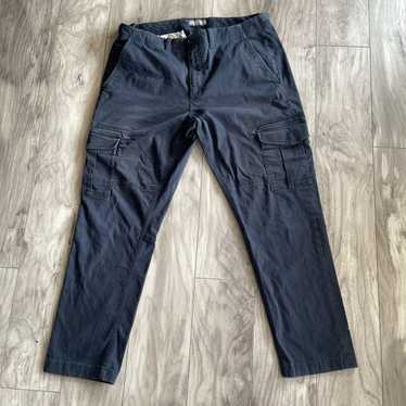 Sylc Designs Beige Cotton Linen Cargo Pants M