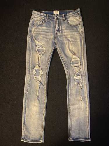 Streetwear KDNK Distressed, vintage washed jeans