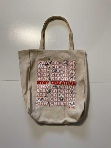 Streetwear Adobe stay creative canvas tote bag