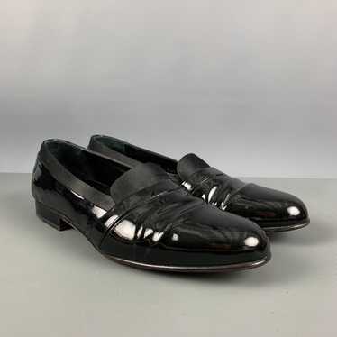Mezlan Black Patent Leather Tuxedo Loafers