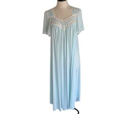 Other Vintage Long Nightgown Size Medium Green An… - image 1