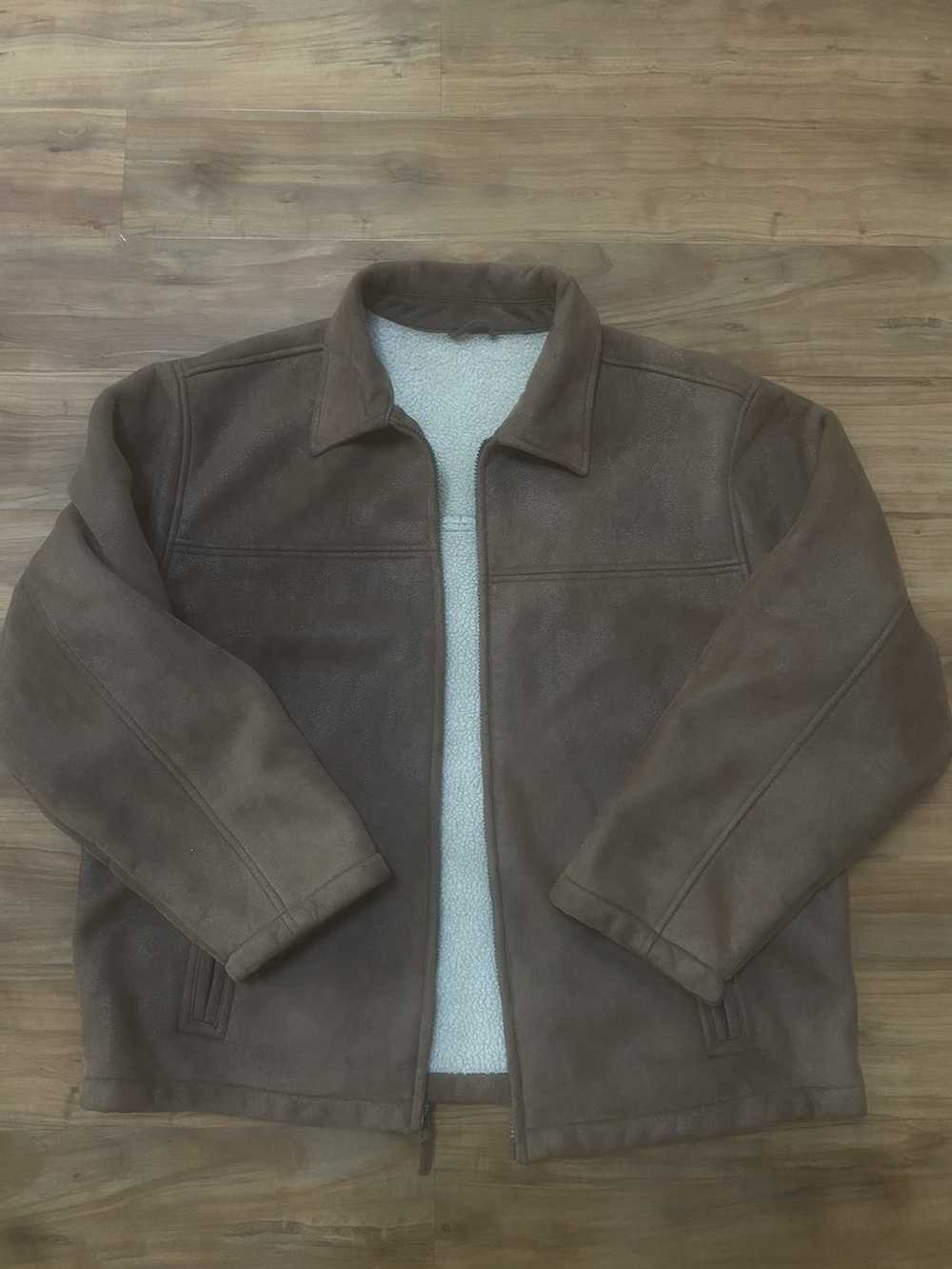 Vintage Sherpa lined suede leather jacket - Gem
