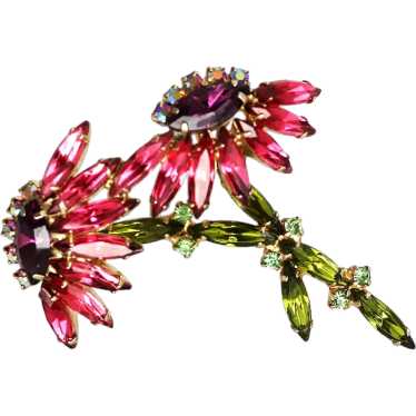 Verified Juliana Pink and Green Rhinestones Double