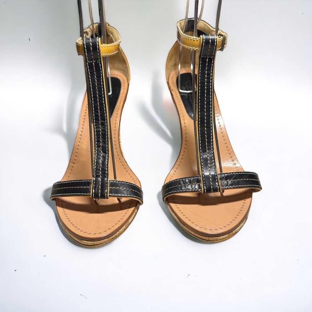 Coach Coach T-Strap Black Leather Cone Heels - image 2