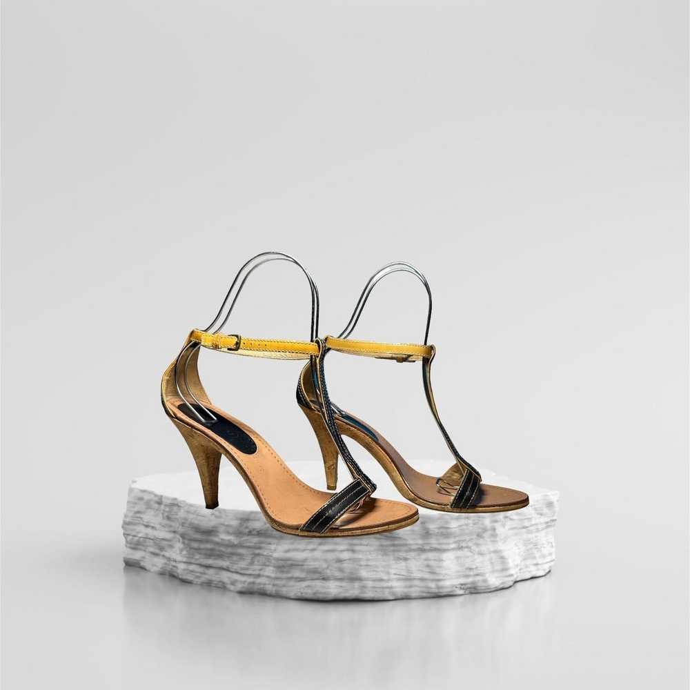 Coach Coach T-Strap Black Leather Cone Heels - image 8