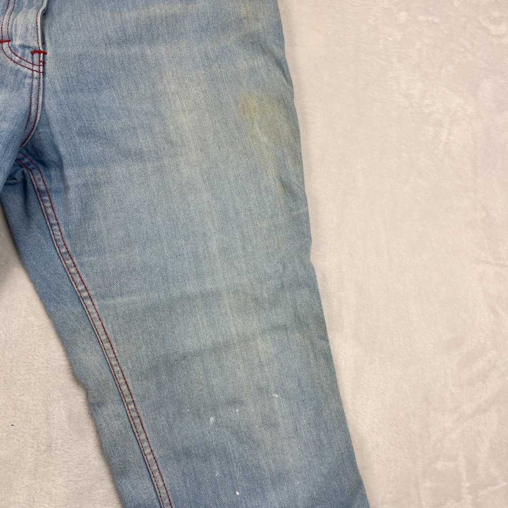 Vintage 70s Boot Cut Bareback Jeans Denim 28x29 H… - image 12