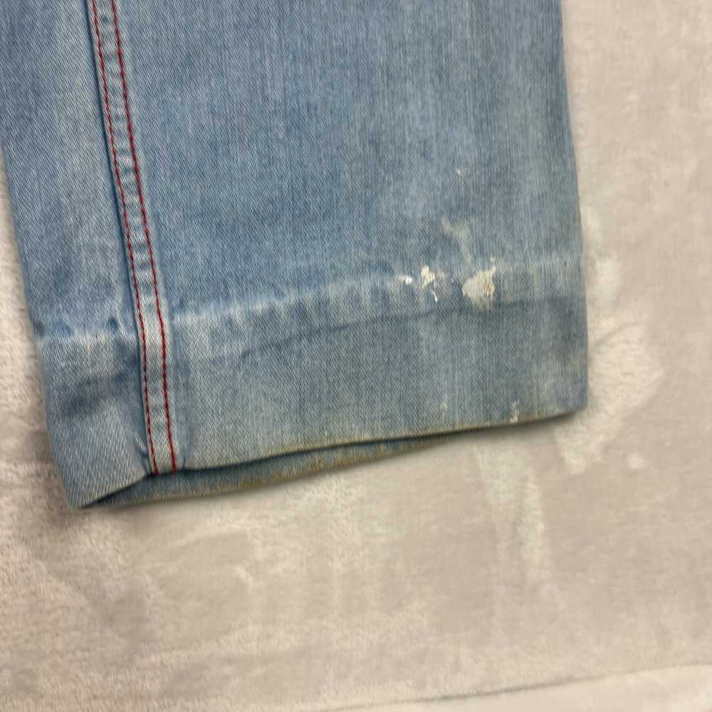 Vintage 70s Boot Cut Bareback Jeans Denim 28x29 H… - image 3