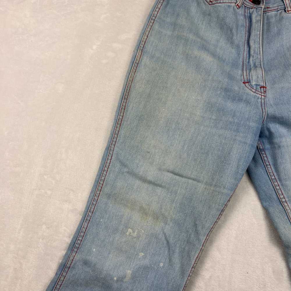 Vintage 70s Boot Cut Bareback Jeans Denim 28x29 H… - image 5