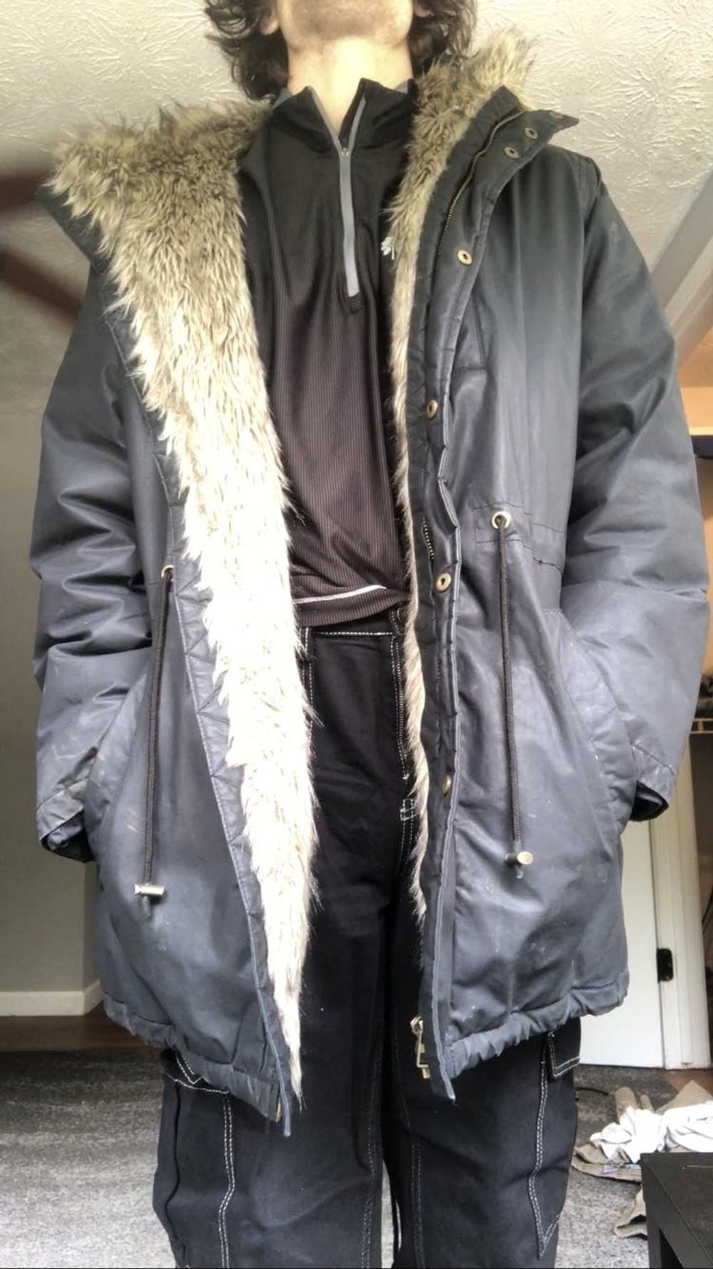 H and m fur on sale coat