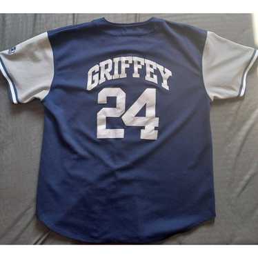 NWT Retro Ken Griffey Jr Seattle Mariners THROWBACK Blue Jersey Mens SIZE  2XL