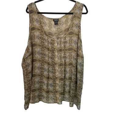 Other Torrid 4X Animal Print Sleeveless Pintuck Bu