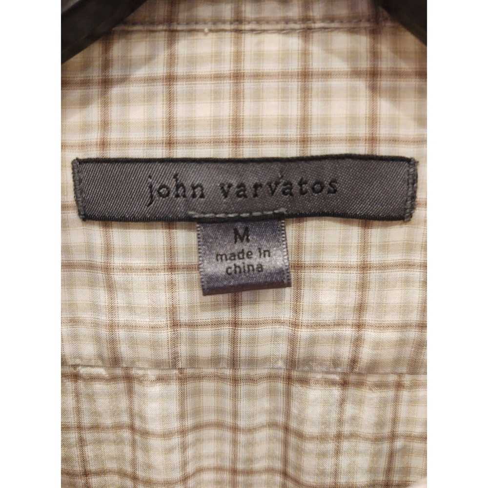 John Varvatos John Varvatos Mens Shirt M Brown Ch… - image 5