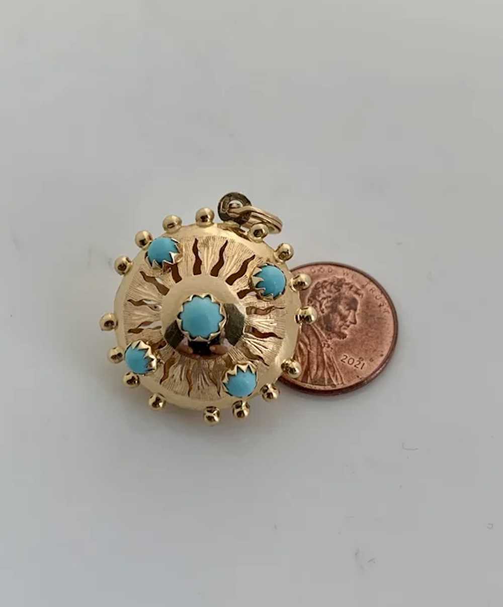 Vintage Mid-Century UnoAerre, 18k Gold & Persian … - image 3