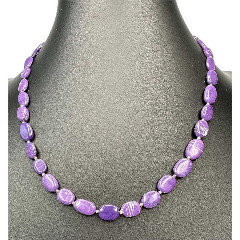 Sugilite and 14k Gold Necklace - image 1
