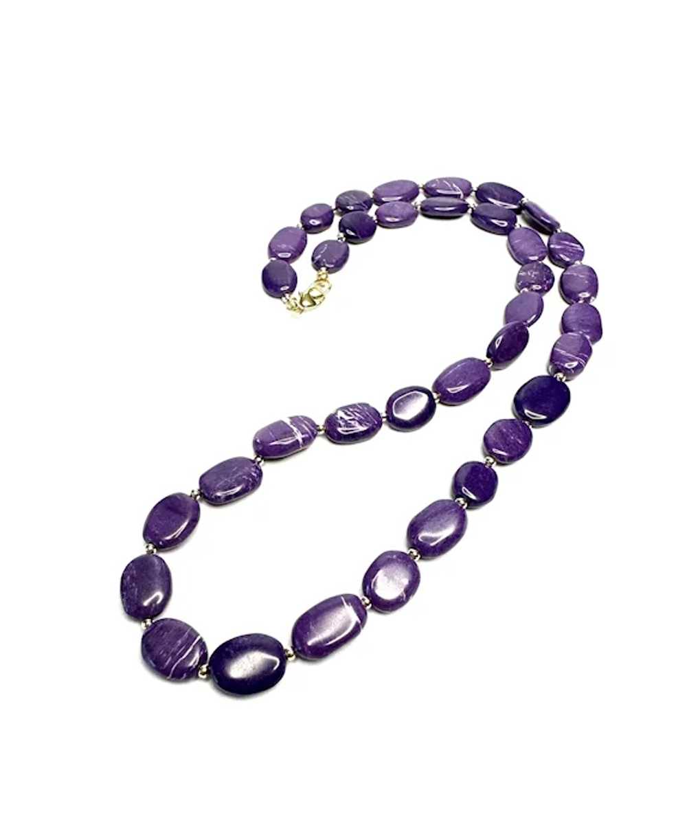 Sugilite and 14k Gold Necklace - image 2