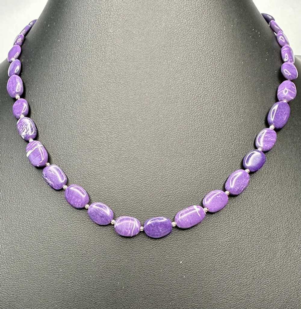 Sugilite and 14k Gold Necklace - image 3