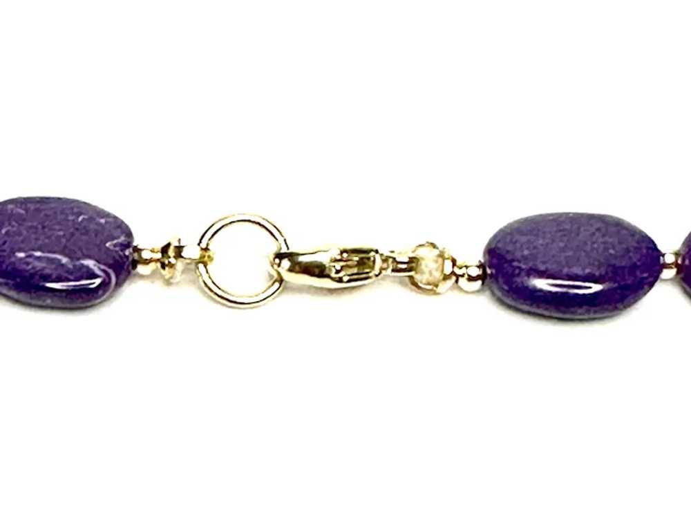 Sugilite and 14k Gold Necklace - image 4