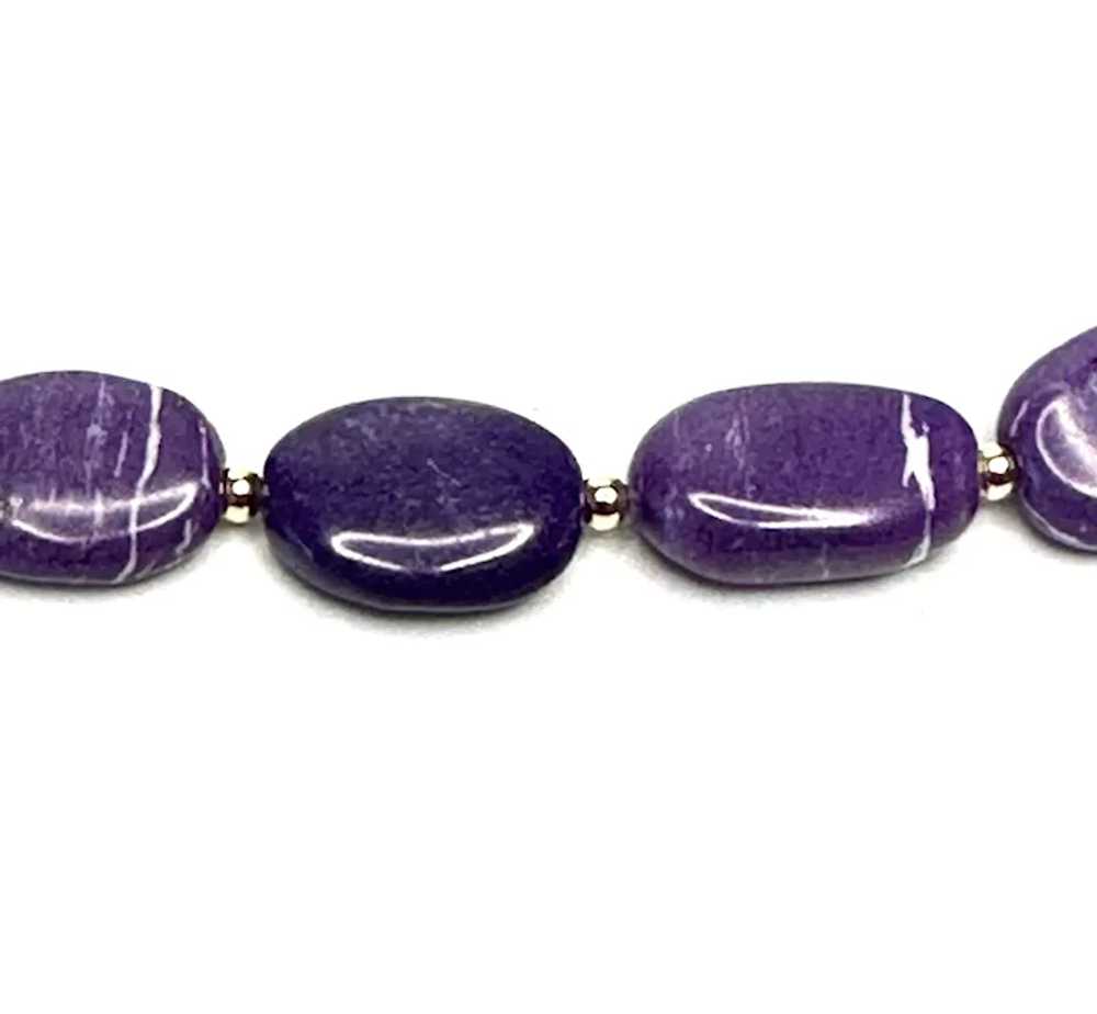 Sugilite and 14k Gold Necklace - image 5
