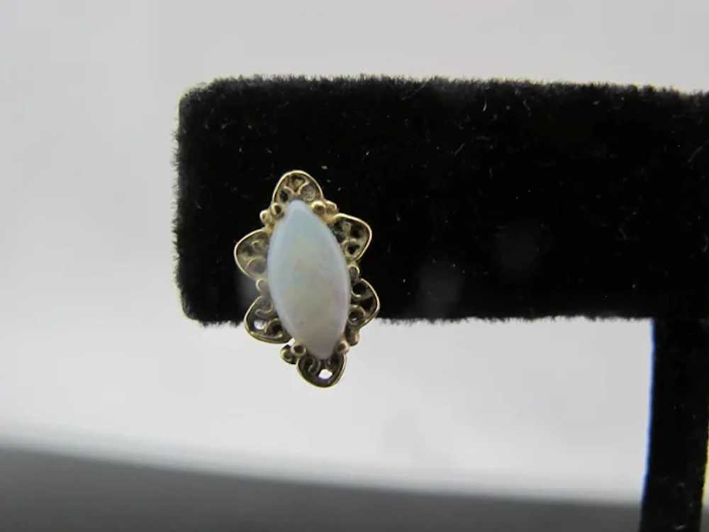 Simple But Sweet Oval OPAL Marquise 14k Yellow St… - image 5