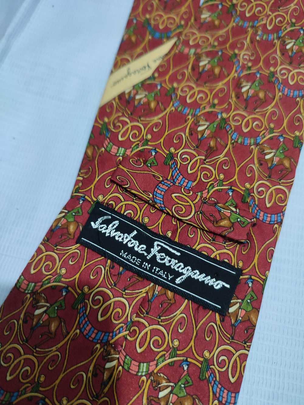 Salvatore Ferragamo Salvatore Ferragamo Tie knigh… - image 5