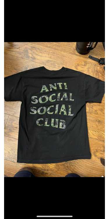 Anti Social Social Club Assc camo logo black tee s
