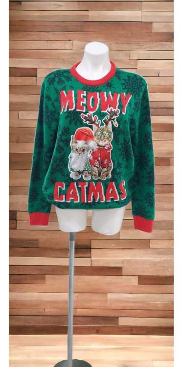 Streetwear Cat Sweater Unisex Christmas Party Ugly