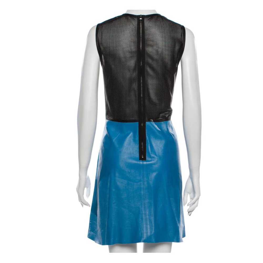 L'Agence Leather mid-length dress - image 3