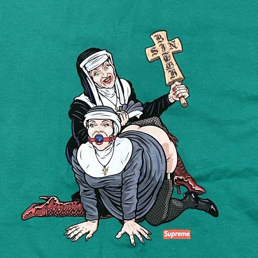 Supreme Mint Supreme Nuns Tee Green Medium - image 3