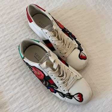 GUCCI 花柄刺繍 ミュール 35 Gucci Flower Sneakers - Gem