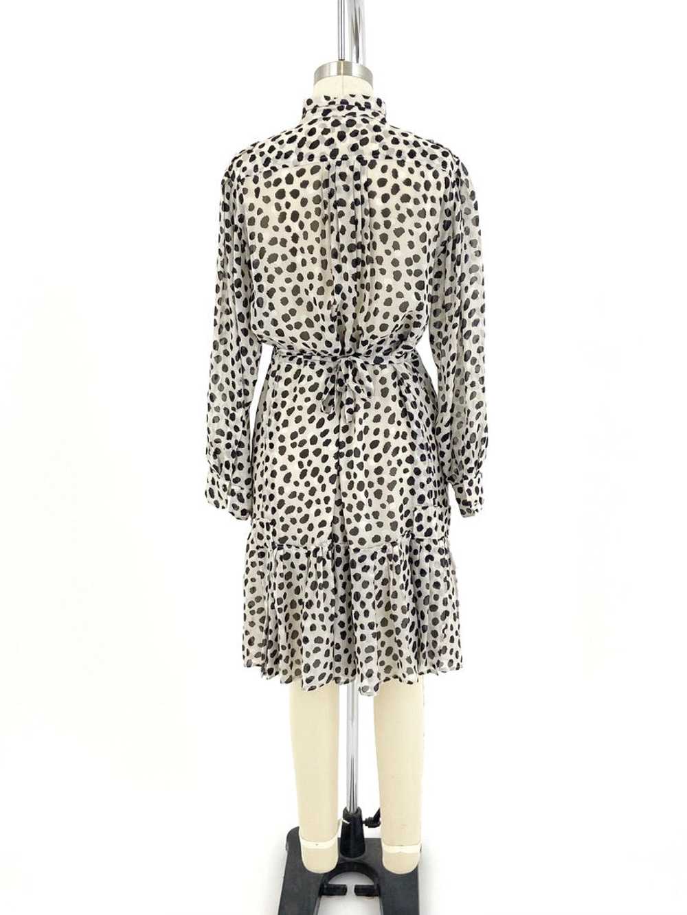Yves Saint Laurent Silk Chiffon Printed Dress - image 4