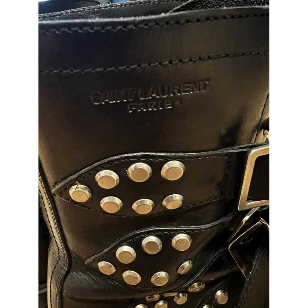 Saint Laurent Leather biker boots - image 7