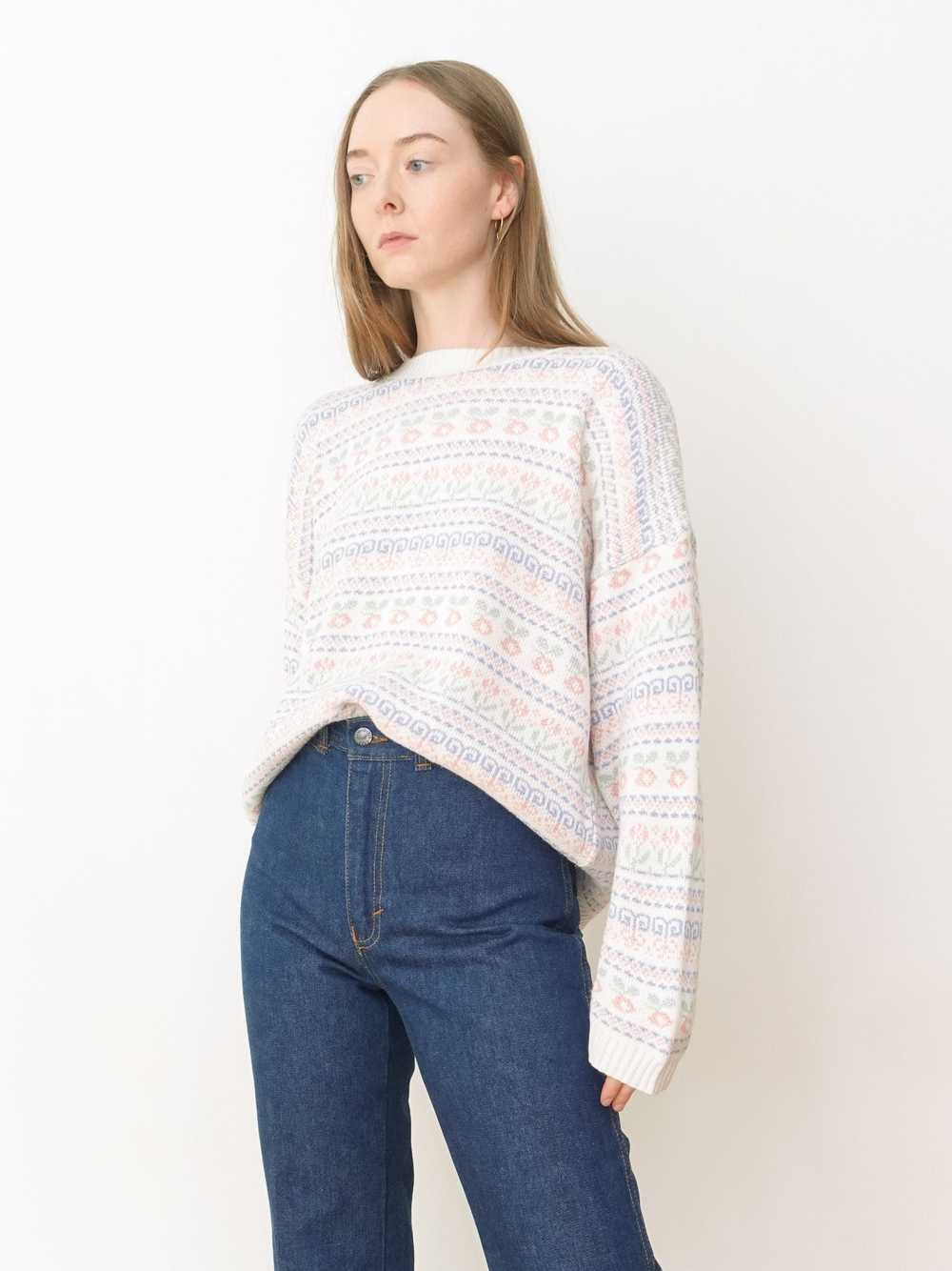 Cherry and Tulip Knit Sweater - image 1