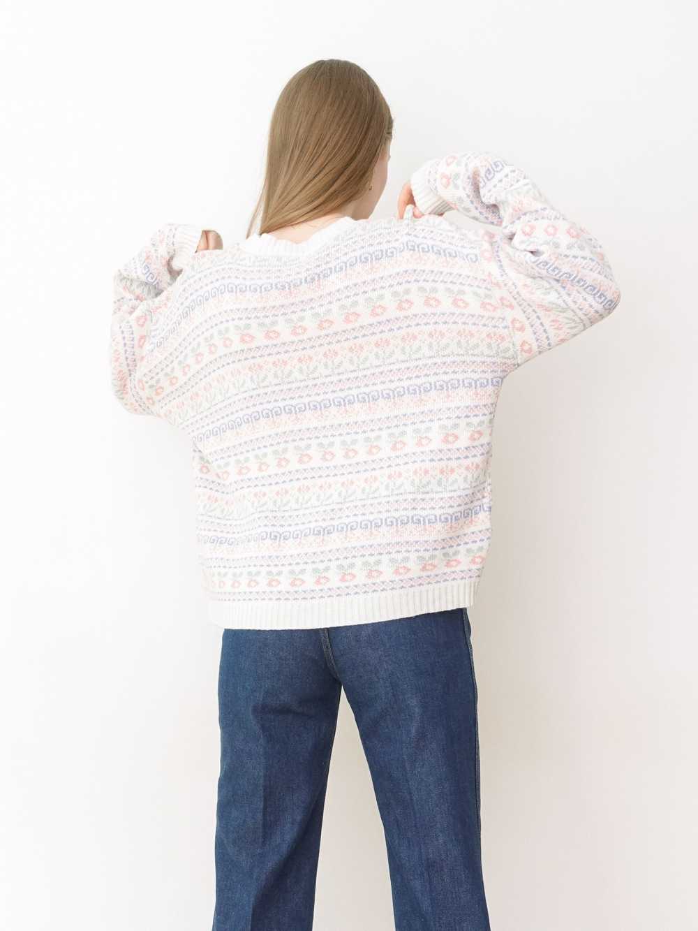 Cherry and Tulip Knit Sweater - image 2