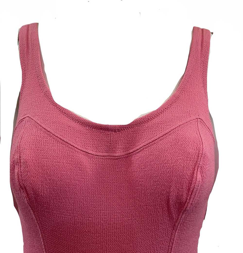 Deweese 60s Pink Fringed Swimsuit Ensemble - image 6