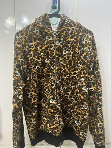 Bape BAPE Leopard camo full zip hoodie