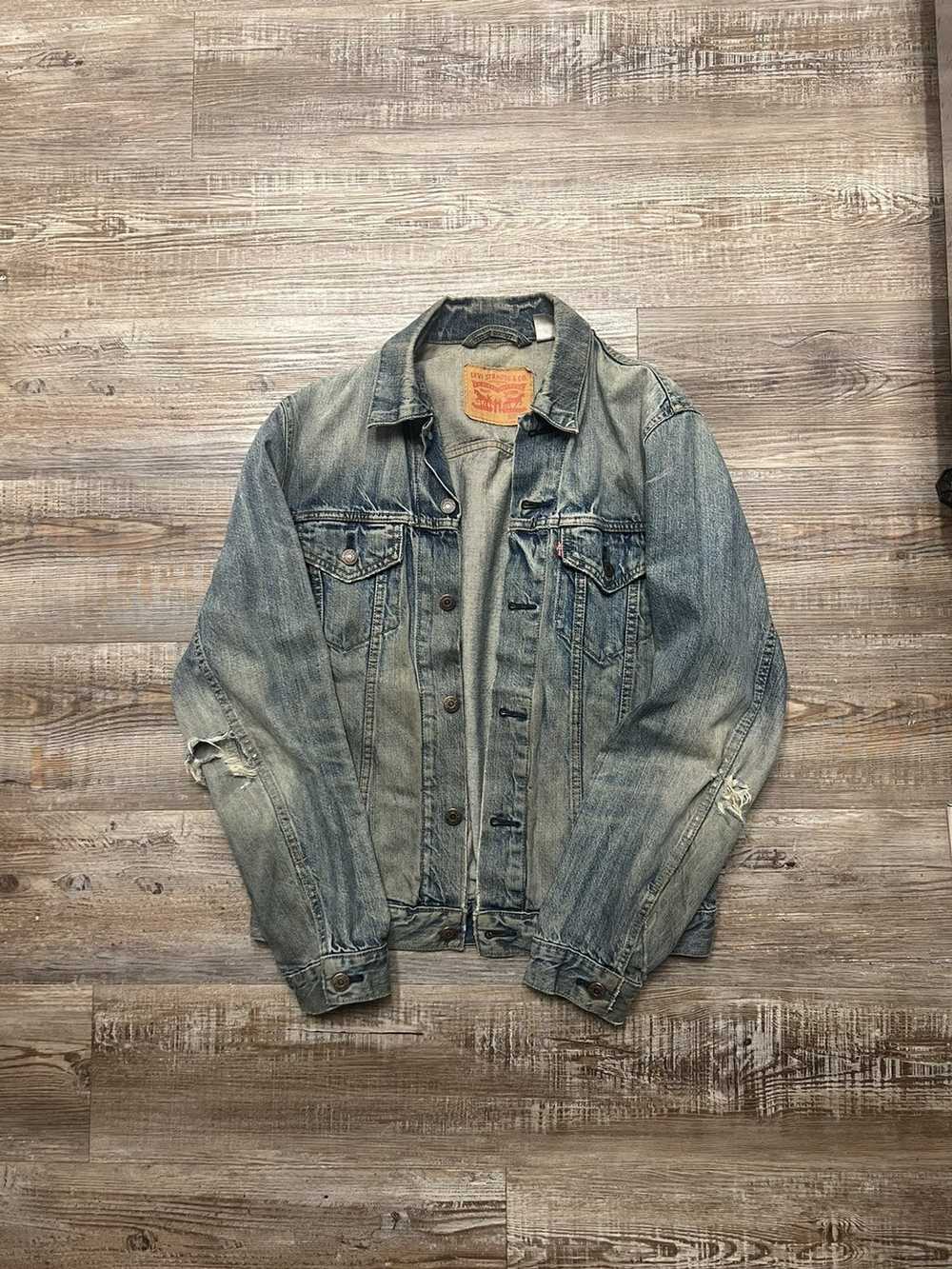 Levi's levi’s washed blue jean denim jacket - image 1